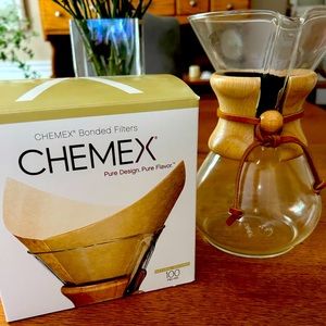 Chemex Pour Over Coffeemaker - 6 Cup with 95 count Chemex Filters